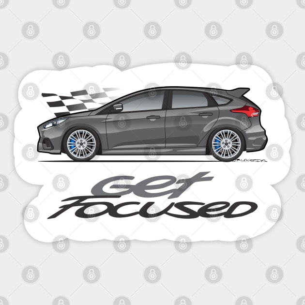 Get Focused (Grey) Sticker by JRCustoms44